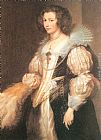 Sir Antony Van Dyck Canvas Paintings - Portrait of Maria Lugia de Tassis